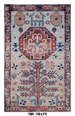 Handmade Afghan Rug — 3x4-5