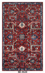 Handmade Afghan Rug — 3x4-5