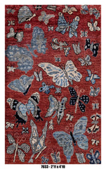 Handmade Afghan Rug — 3x4-5