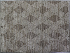Neutral Moroccan Rug Diamond Cube Geometric Design