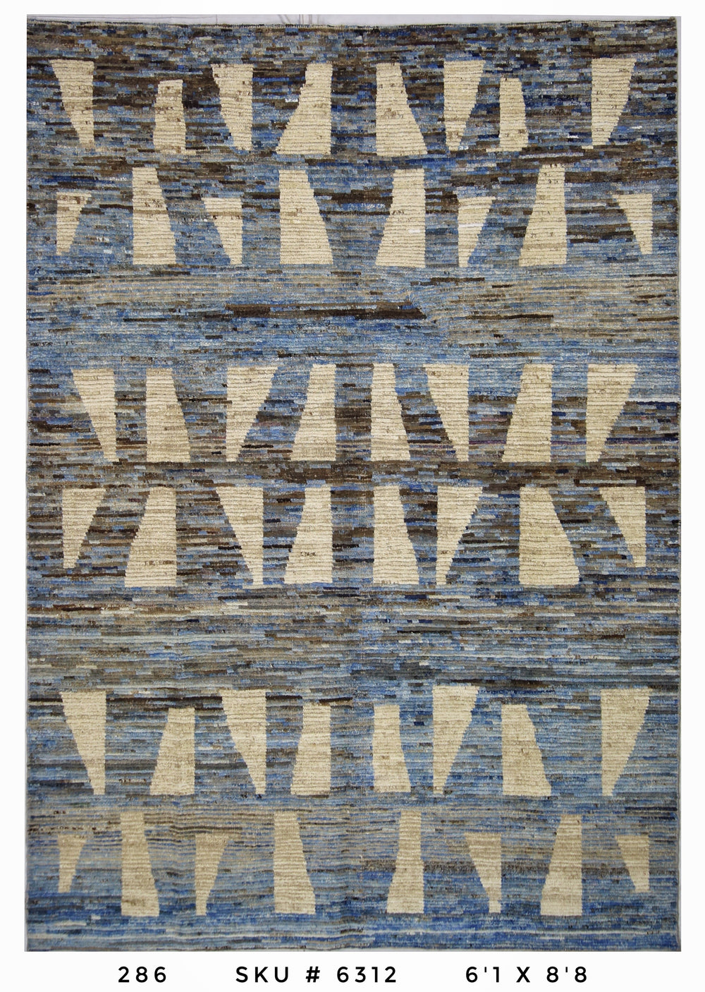 Handmade Afghan Rug — Moroccan 6x8-9