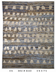 Handmade Afghan Rug — Moroccan 5x7-8