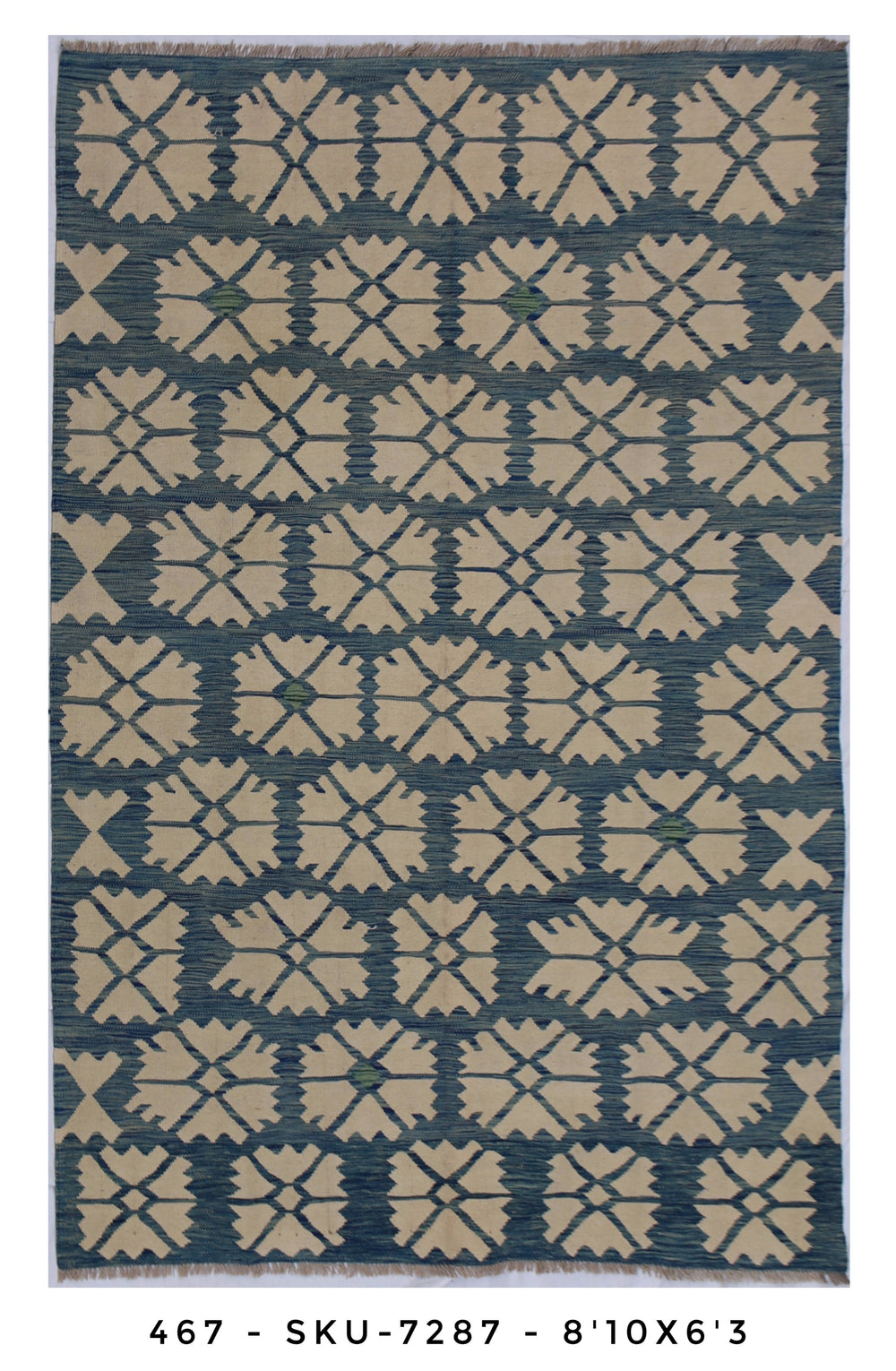 Handmade Afghan Rug — Killim 6x8-9