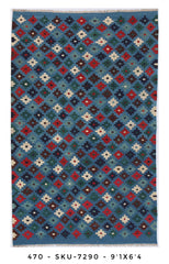Handmade Afghan Rug — Killim 6x8-9