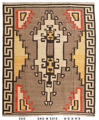 Southwestern Tribal Kilim Area Rug – 8'0" x 9'9"