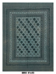Muted Green Geometric Kilim Area Rug