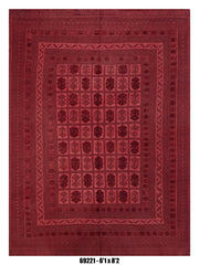 Deep Red Tribal Kilim Area Rug