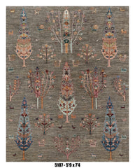 Handmade Afghan Rug — 5x7-8