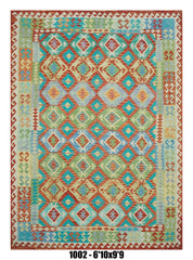 Colorful Geometric Kilim Area Rug