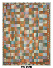 Handmade Afghan Rug — Killim 9x12