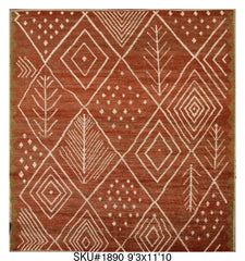 Handmade Afghan Rug — Moroccan 9x12
