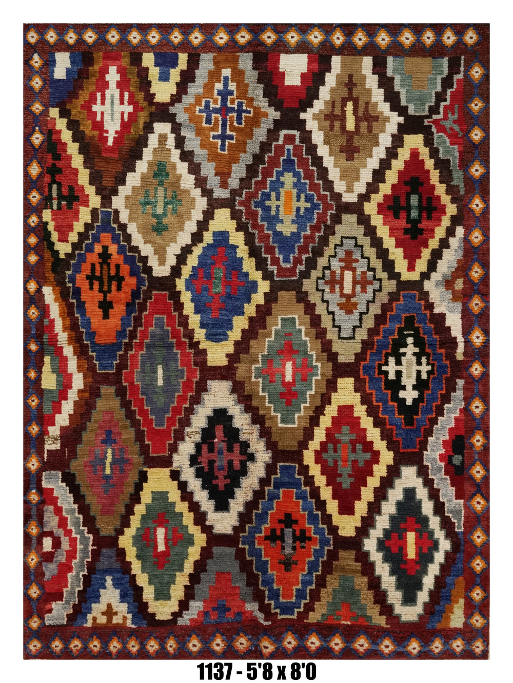 Handmade Afghan Rug — Moroccan 6x8-9