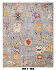 Handmade Afghan Rug — 9x12