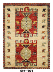 Handmade Afghan Rug — 1x2 — 1'6x2'0