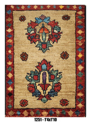 Handmade Afghan Rug — 1x2 — 1'4x1'10