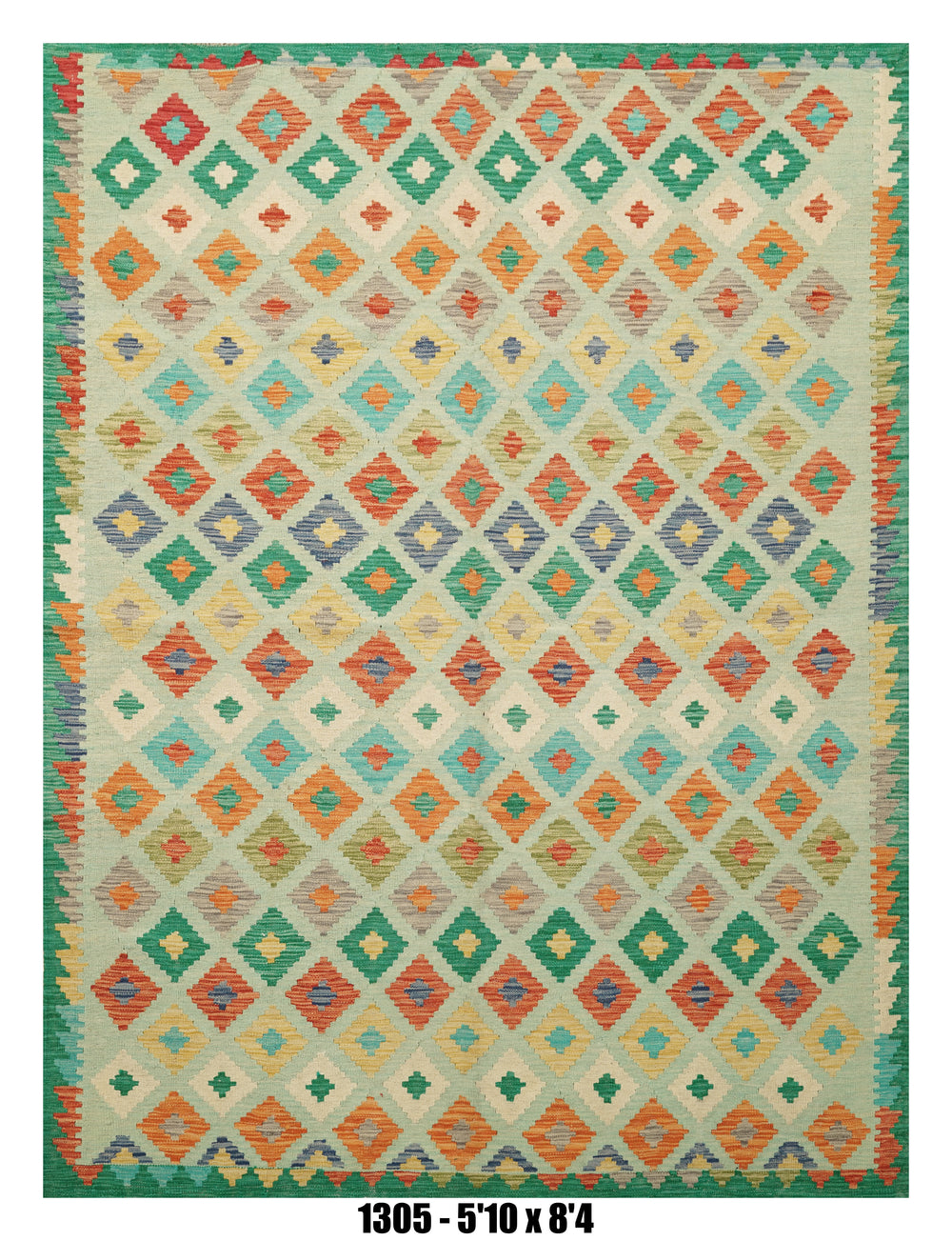Handmade Afghan Rug — Killim 6x8-9