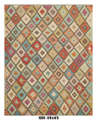 Handmade Afghan Rug — Killim 5x7-8