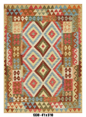 Handmade Afghan Rug — Killim 4x6