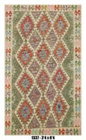 Kilim Area Rug 3'4" x 6'4" – Multicolor Geometric Tribal Flatweave Rug