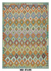 Colorful Diamond Kilim Area Rug – 6'7" x 9'8"