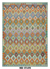 Colorful Diamond Kilim Area Rug