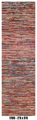 Moroccan Runner Rug 2'8" x 9'6" | Multicolor Striped Hallway Rug