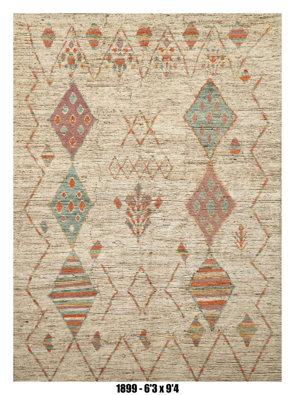 Handmade Afghan Rug — Moroccan 6x8-9