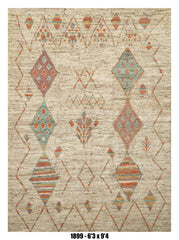 Handmade Afghan Rug — Moroccan 6x8-9