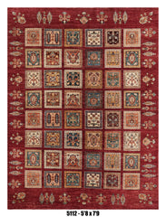 Handmade Afghan Rug — 5x7-8