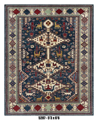 Handmade Afghan Rug — 5x7-8