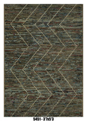 Moroccan Diamond Area Rug 3'7" x 5'3" | Multi-Tone Textured Lattice