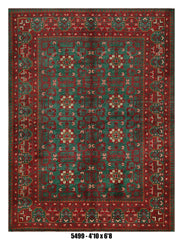 Handmade Afghan Rug — 5x7-8