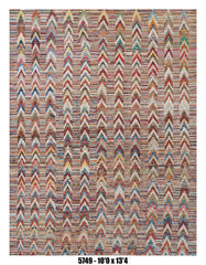 Moroccan Geometric Area Rug 10'3" x 13'7" | Ivory Taupe Abstract Tribal Pattern