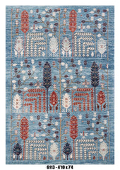 Handmade Afghan Rug — 5x7-8