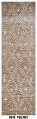 Moroccan Runner Rug 4'8" x 16'2" | Taupe Ivory Tribal Animal Oversized Hallway Rug