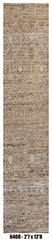 Moroccan Runner Rug 2'7" x 12'8" | Taupe Ivory Tribal Geometric Hallway Rug