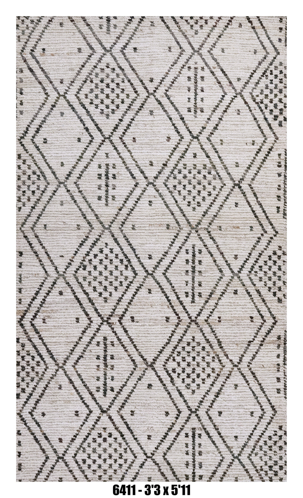 Handmade Afghan Rug — Moroccan 4x6
