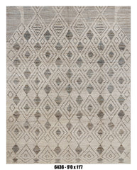 Moroccan Geometric Area Rug 9'0" x 11'7" – Ivory Taupe Diamond Pattern Moroccan Geometric Area Rug 9'0" x 11'7" | Ivory Taupe Diamond Pattern