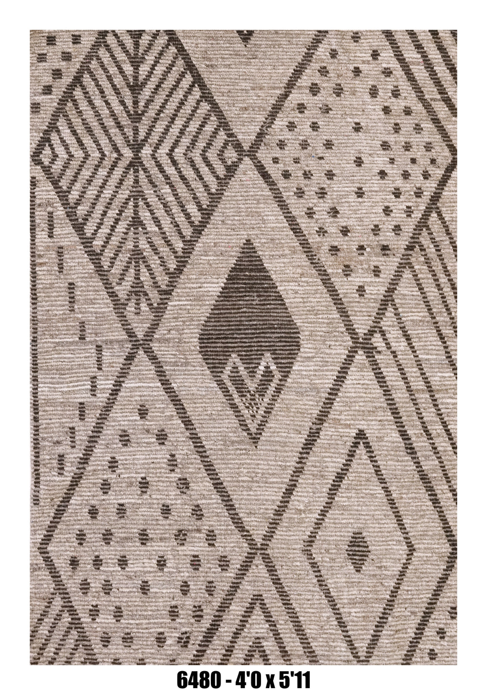 Handmade Afghan Rug — Moroccan 4x6