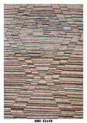 Moroccan Geometric Area Rug 3'3" x 4'8" | Multi-Color Diamond Pattern