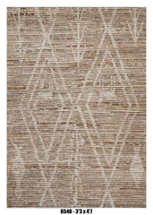 Moroccan Geometric Area Rug 3'3" x 4'7" | Neutral Taupe Ivory Diamond Pattern