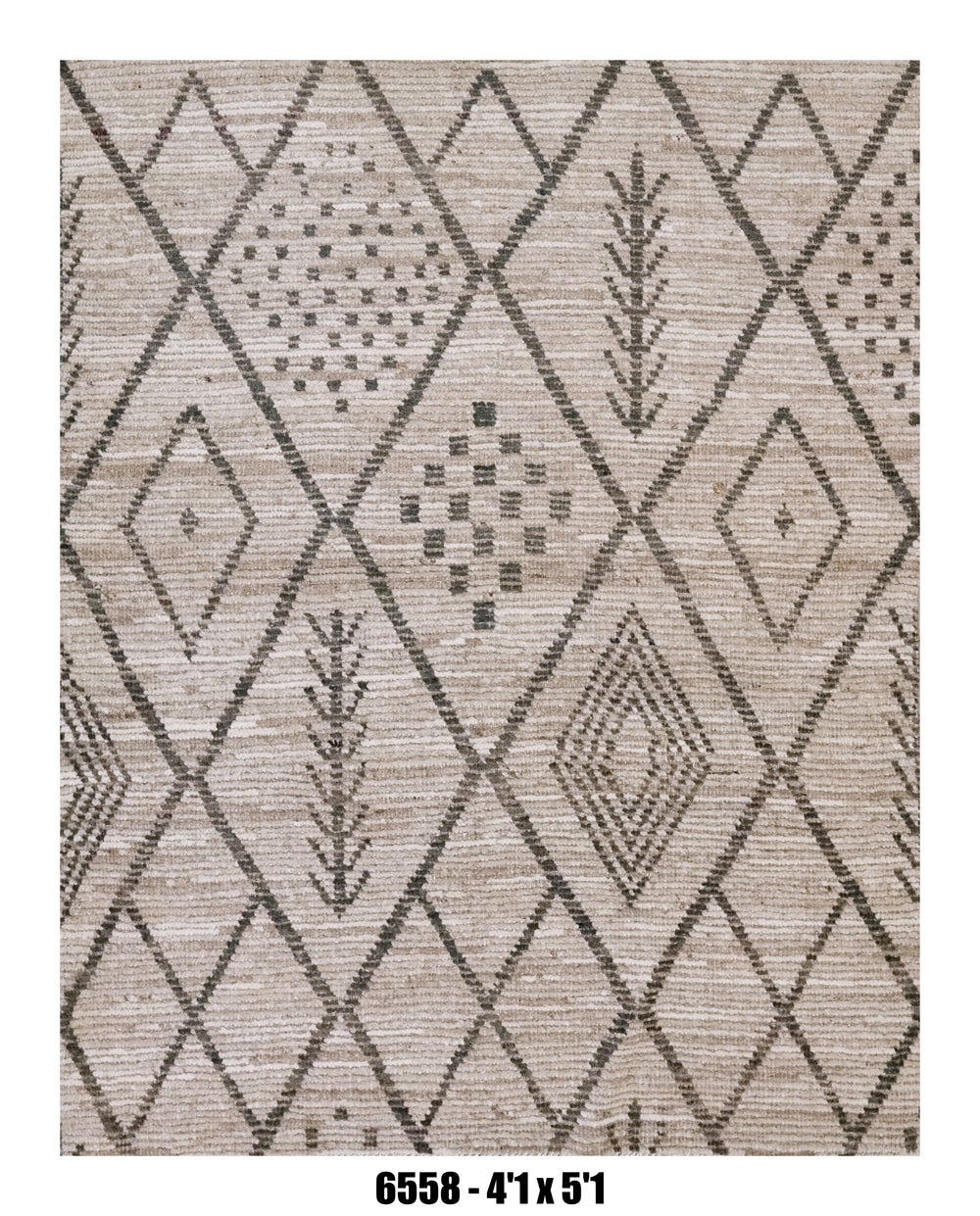 Handmade Afghan Rug — Moroccan 4x6