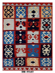 Handmade Afghan Rug — Killim 5x7-8
