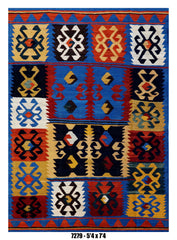 Handmade Afghan Rug — Killim 5x7-8