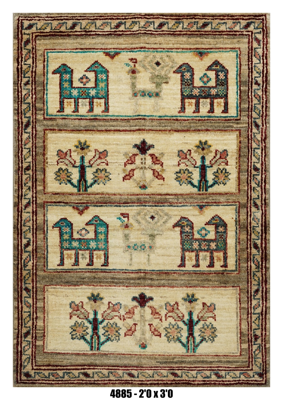 Handmade Afghan Rug — 2x3