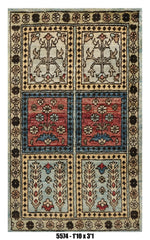 Handmade Afghan Rug — 3x4-5