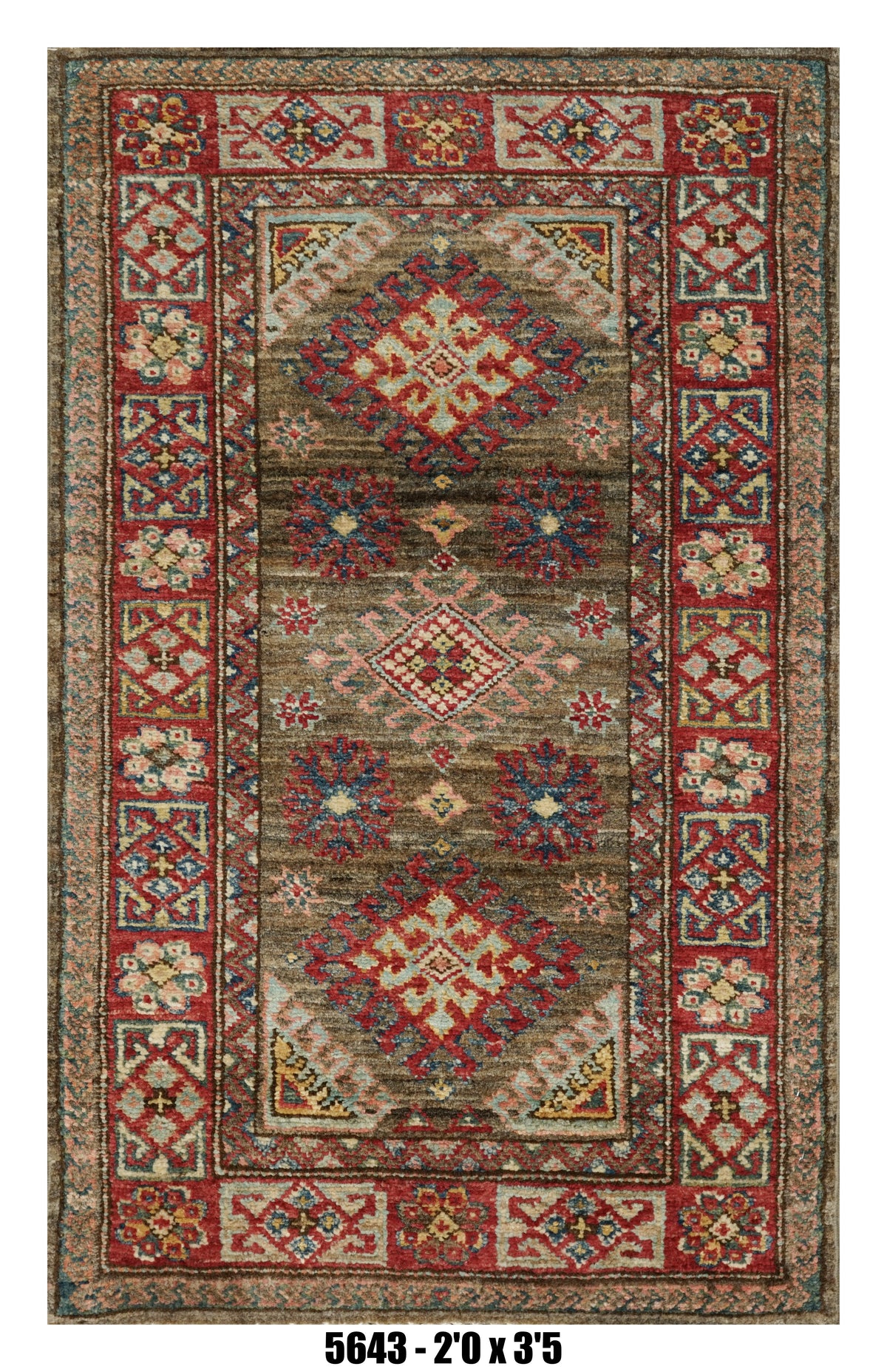 Handmade Afghan Rug — 3x4-5