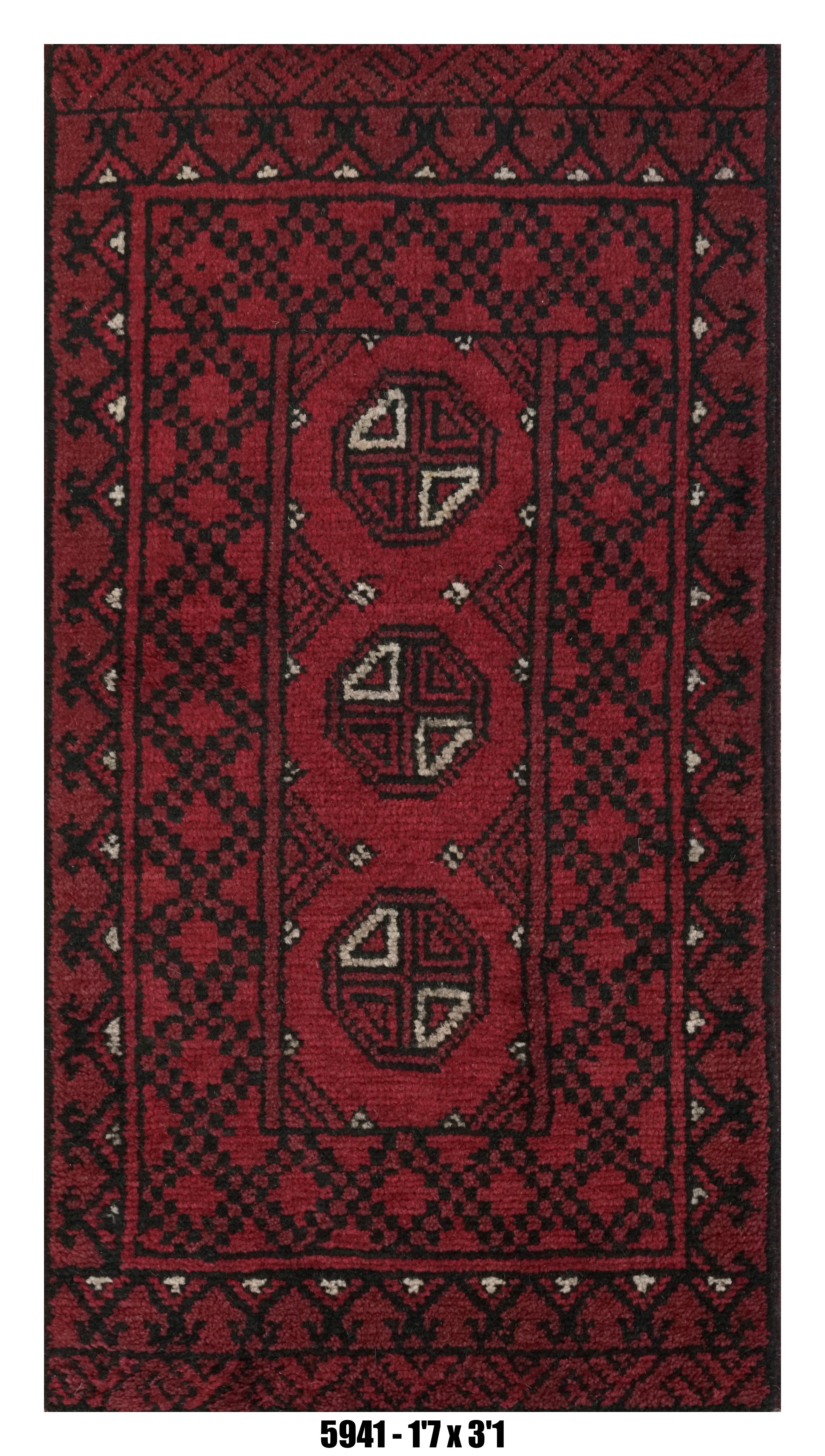 Handmade Afghan Rug — 3x4-5