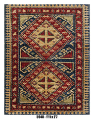 Handmade Afghan Rug — 3x4-5