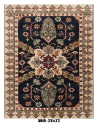 Handmade Afghan Rug — 3x4-5